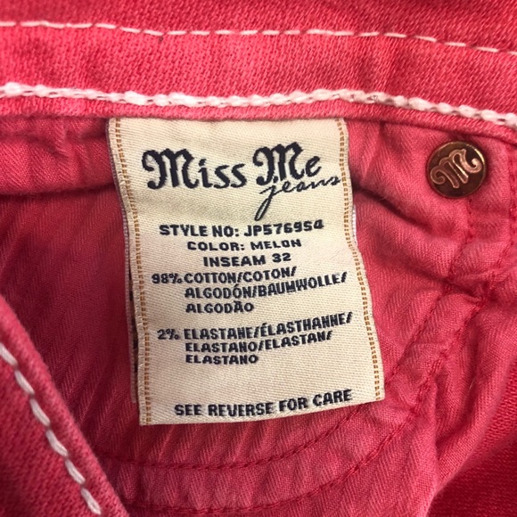 Miss Me "Melon" Color Skinny Jeans 27 - Picture 5 of 7